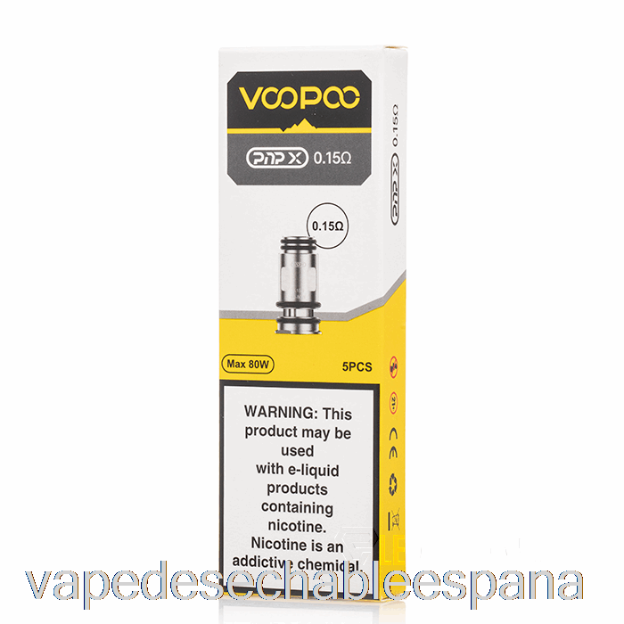 Bobinas De Repuesto Vape España Voopoo Pnp-x Bobinas De 0,15 Ohmios Pnp-x